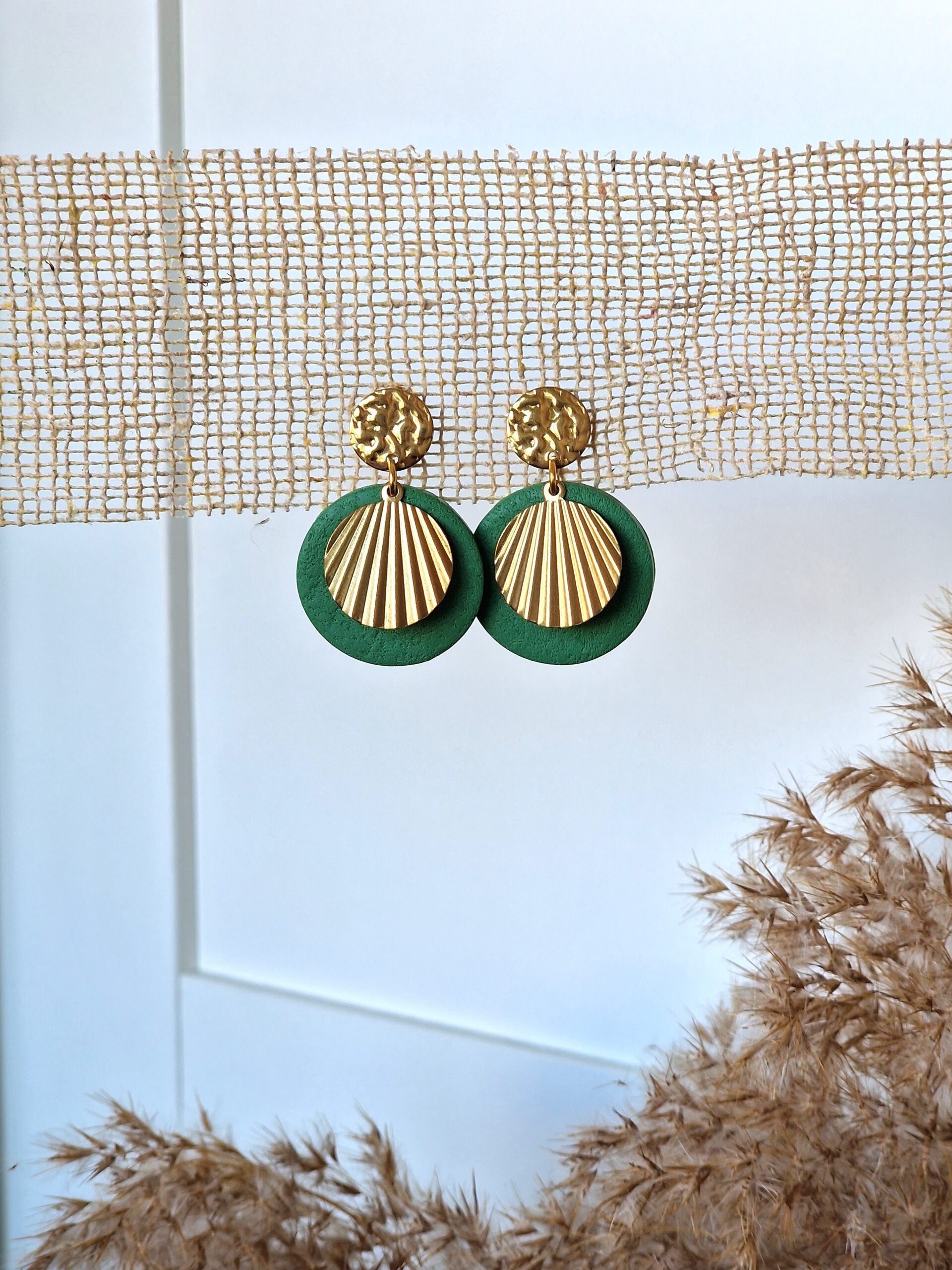 pendiente arcilla polimerica Verde Dayla