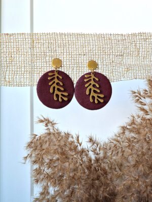 pendiente arcilla polimerica Granate Kaia