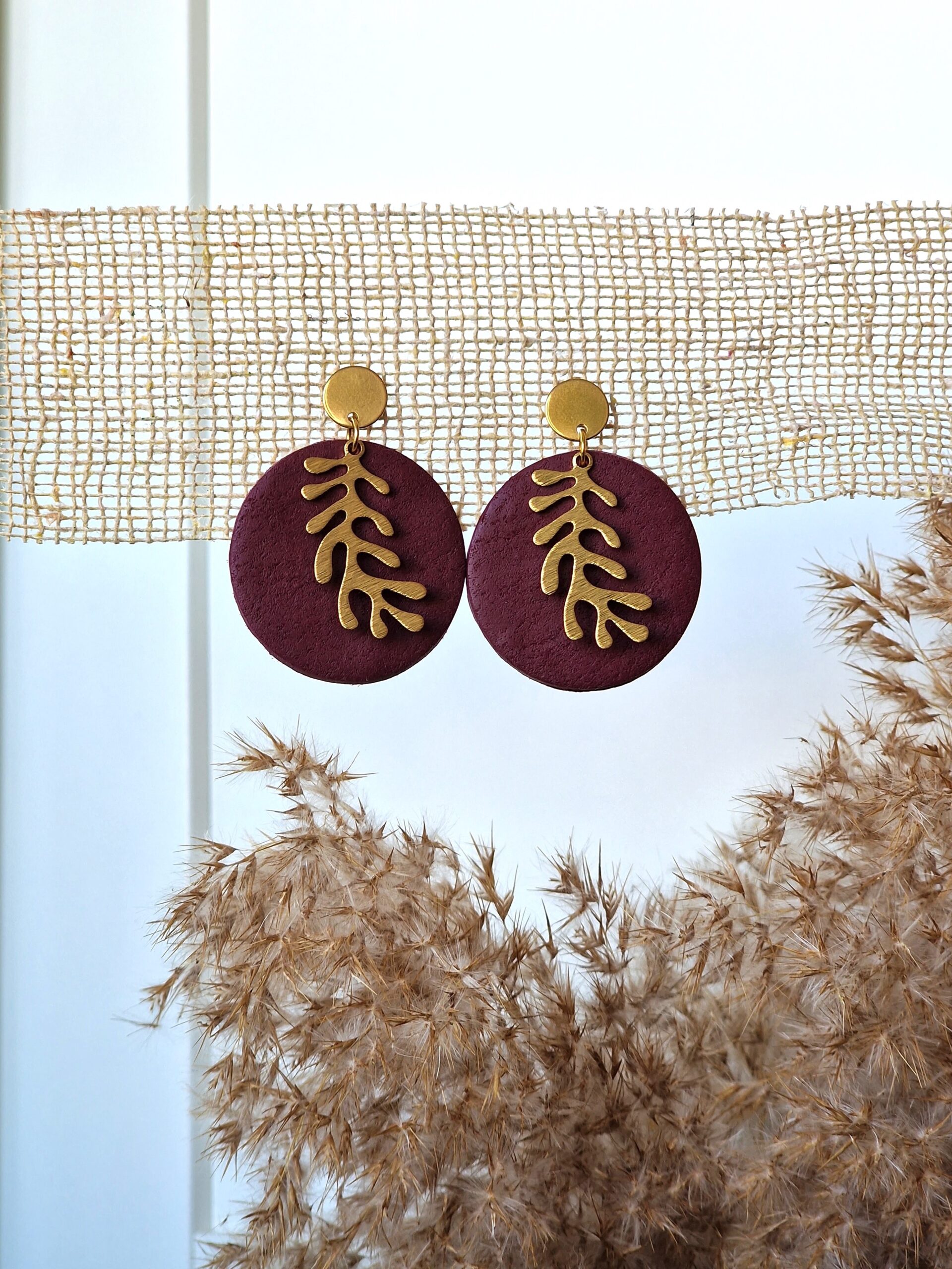 pendiente arcilla polimerica Granate Kaia